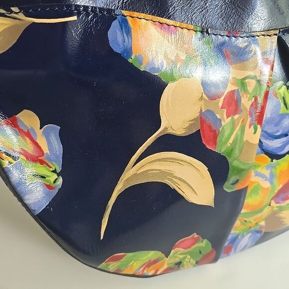 Patricia Nash Clemence Leather Satchel Crossbody Purse Bag Le Fleur Beauty! Read - Picture 2 of 12